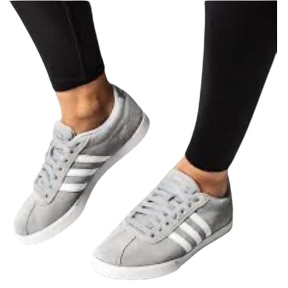 Adidas Sambas VL Court 3.0 Gray and White Suede Sneakers Size 8 - Picture 11 of 16